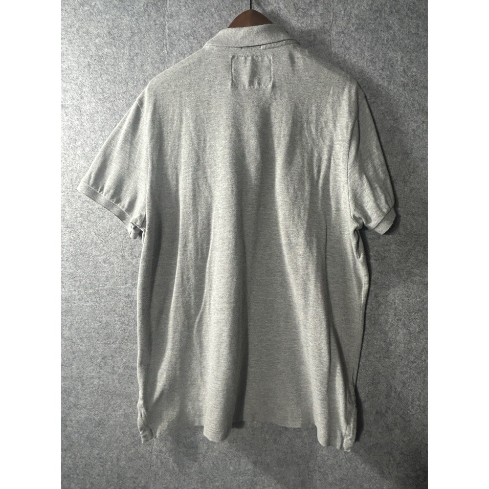 American Eagle AM Eagle Polo Shirt Mens Large Gray Athletic Fit Applique Y2K - Picture 7 of 7